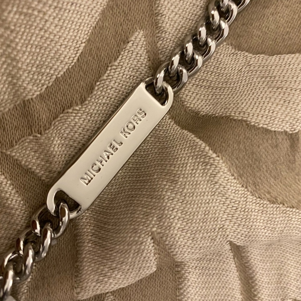 *HP* NEW MICHAEL KORS BARBARA SILVER CROSSBODY BAG - Picture 5 of 7